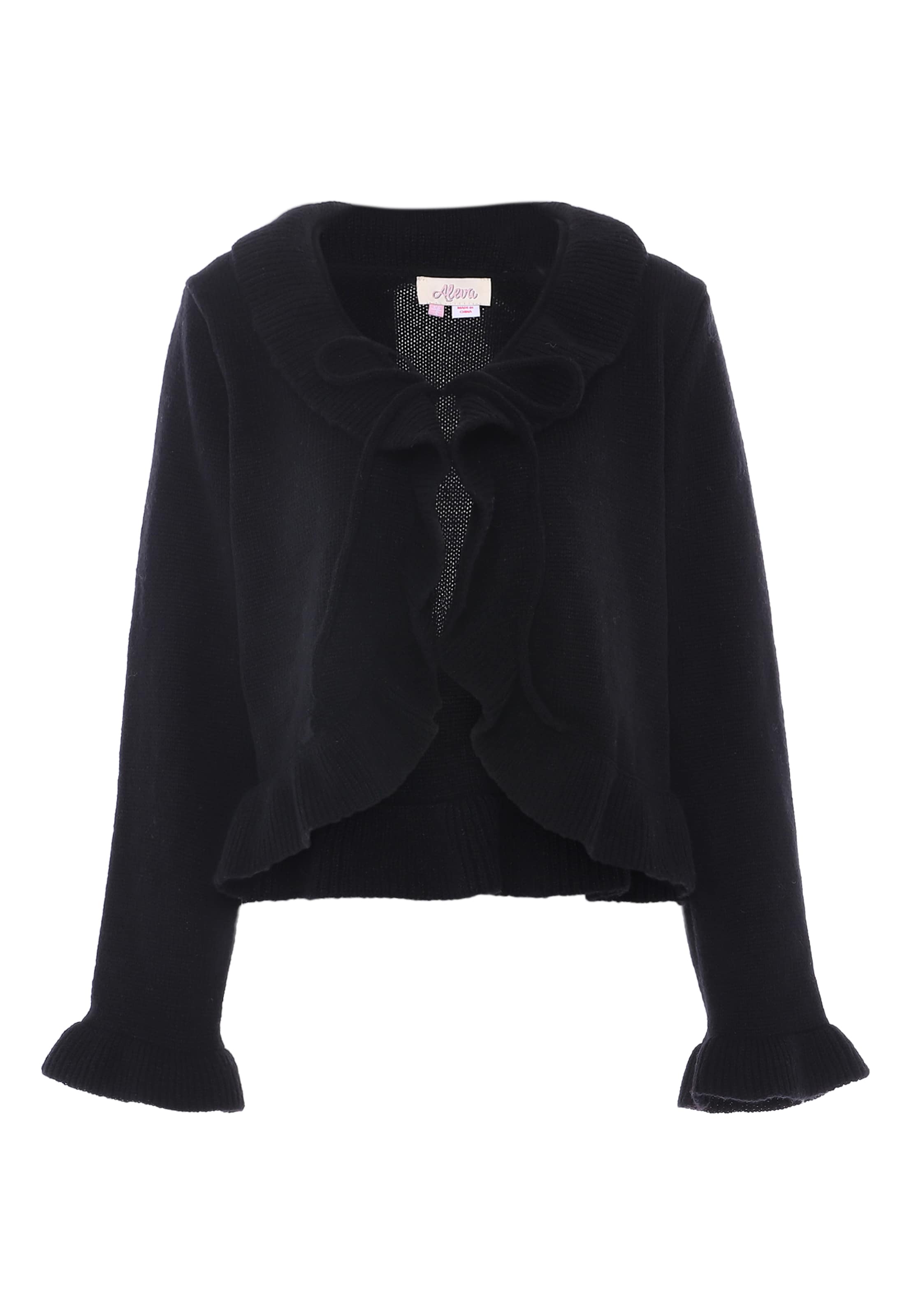 aleva Cardigan i sort: forside