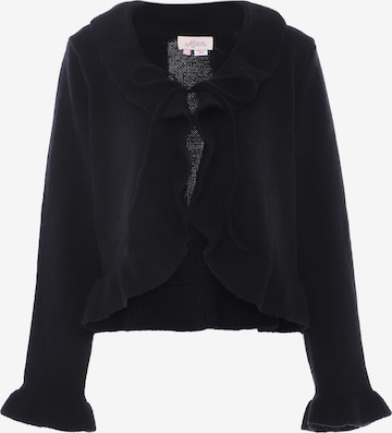 aleva Knit Cardigan in Black: front