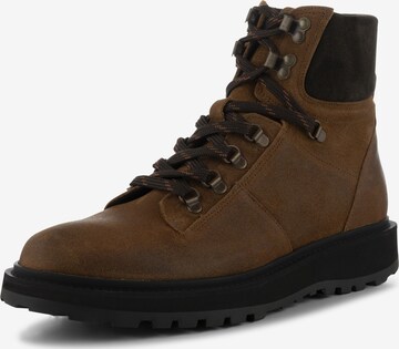 Shoe The Bear Lace-Up Ankle Boots in Brown: front