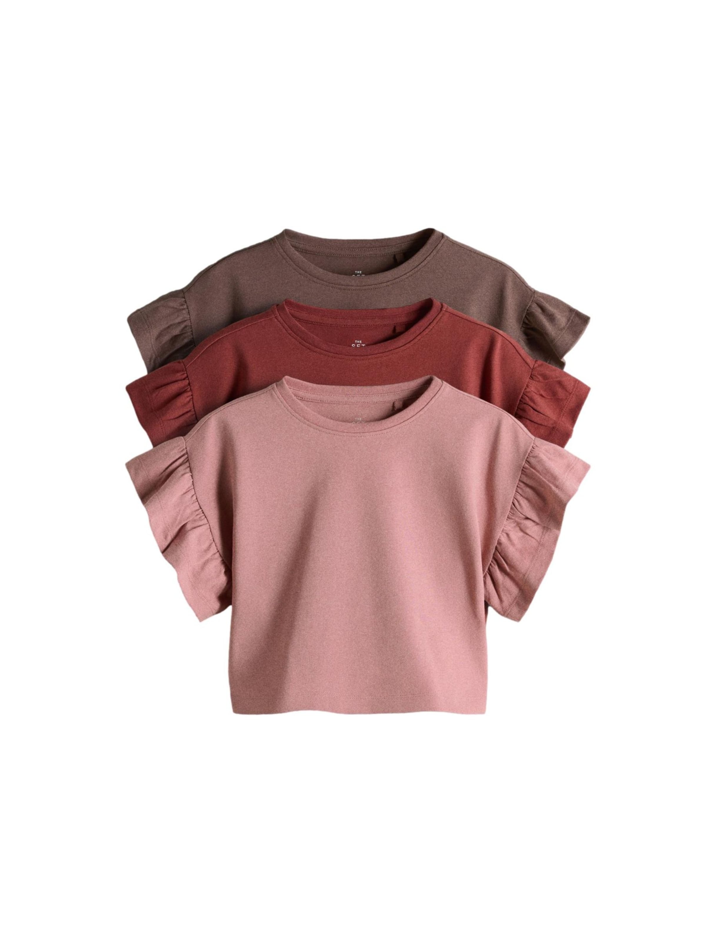 The Set T-shirt i brun: framsida