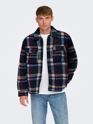 Only & Sons Демисезонная куртка 'ONSGio' в Синий: спереди