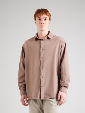 TOPMAN Comfort Fit Hemd in Beige: Vorderseite