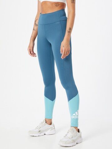 ADIDAS SPORTSWEAR Skinny Sportbyxa i blå: framsida