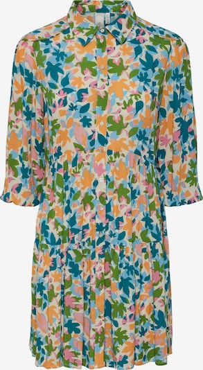 Y.A.S Robe-chemise 'Leafa' en turquoise / orange / rose clair / blanc, Vue avec produit