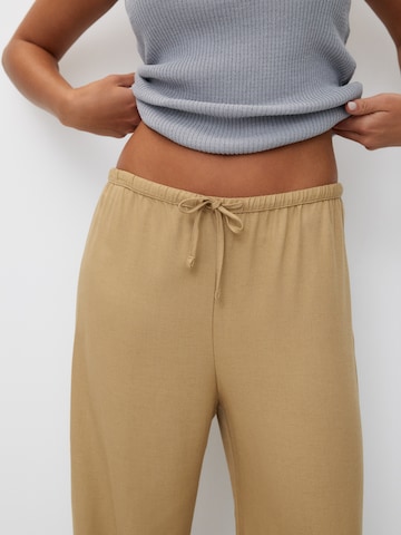 Pull&Bear Zvonové kalhoty Kalhoty – béžová
