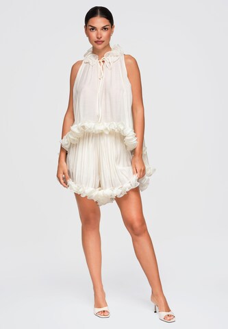 Ombre Bluse in Beige: Vorderseite