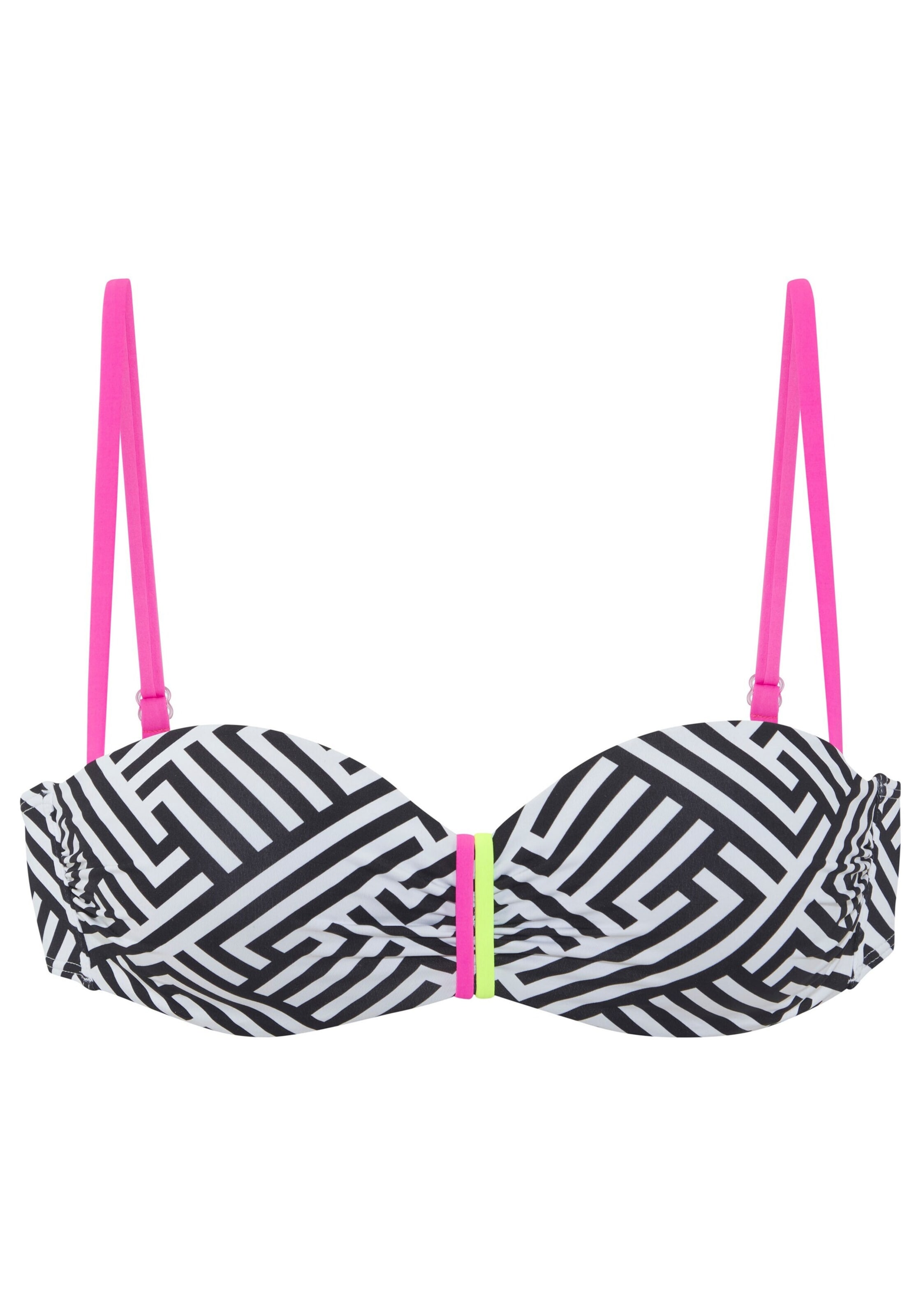 BUFFALO - Bandeau Top de bikini en negro: frente