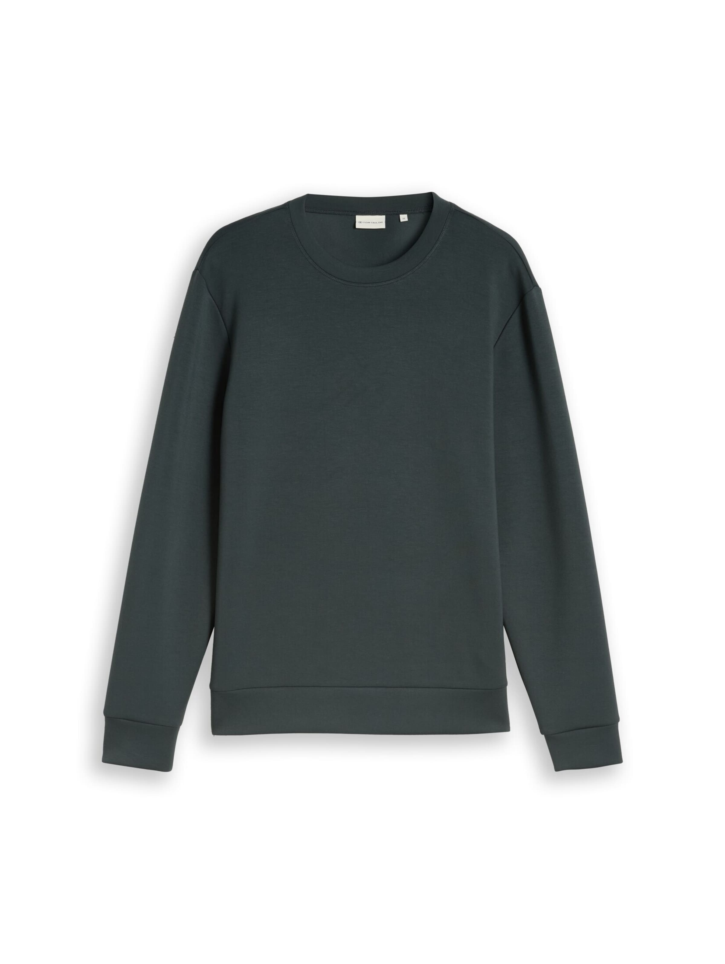 Sweat-shirt TOM TAILOR en vert : devant