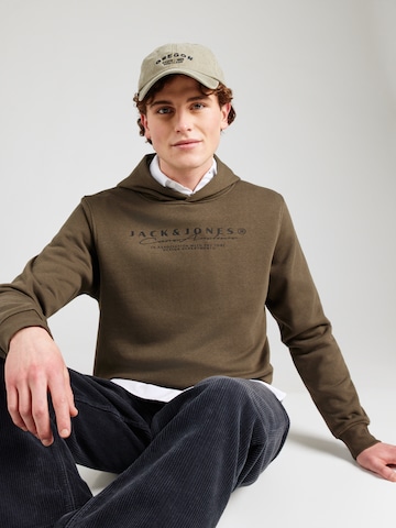 JACK & JONESSweater majica 'JCOPOINT' - zelena boja: prednji dio