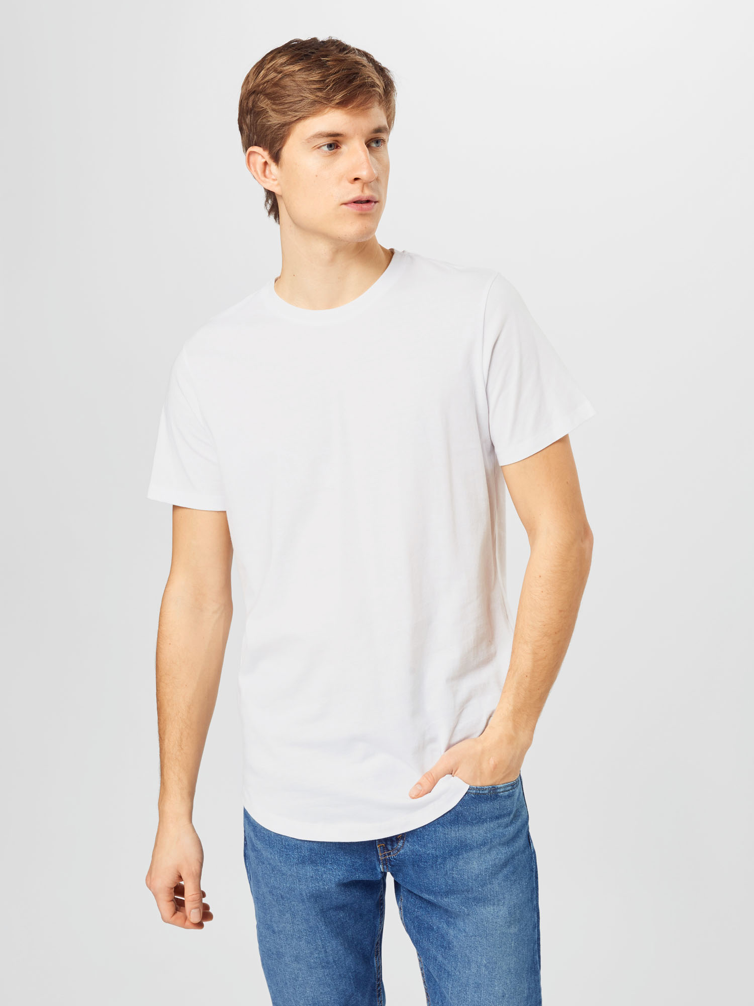 Koszulki HEbQd JACK & JONES Koszulka ENOA w kolorze Białym 