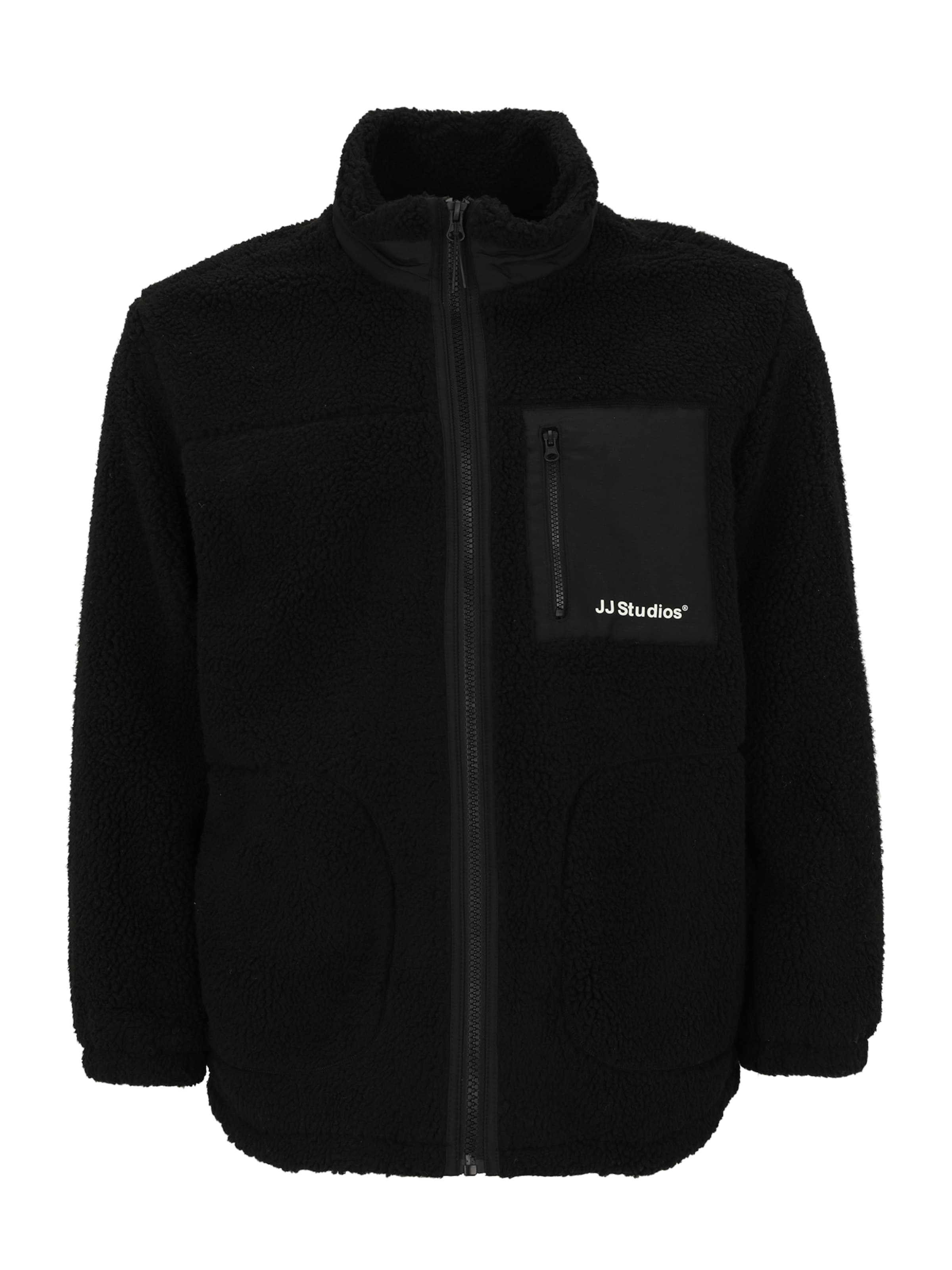 Jack & Jones Plus Polár dzseki 'JJESOHO' - fekete: elől