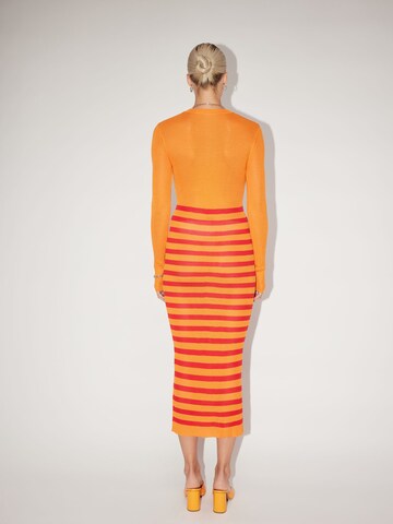 LeGer Premium Úpletové šaty 'Christina' – oranžová: zadní strana