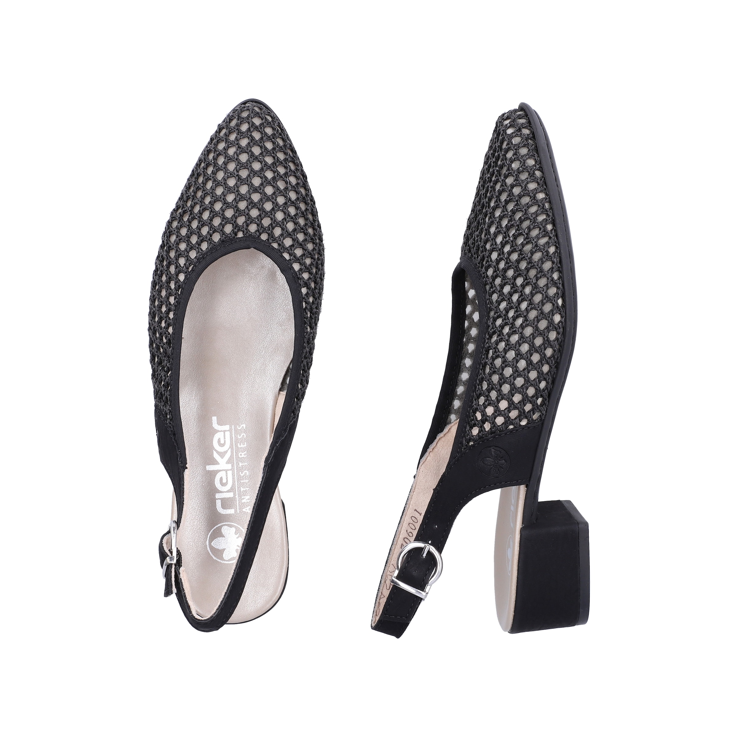 Escarpins à bride arrière Rieker en noir