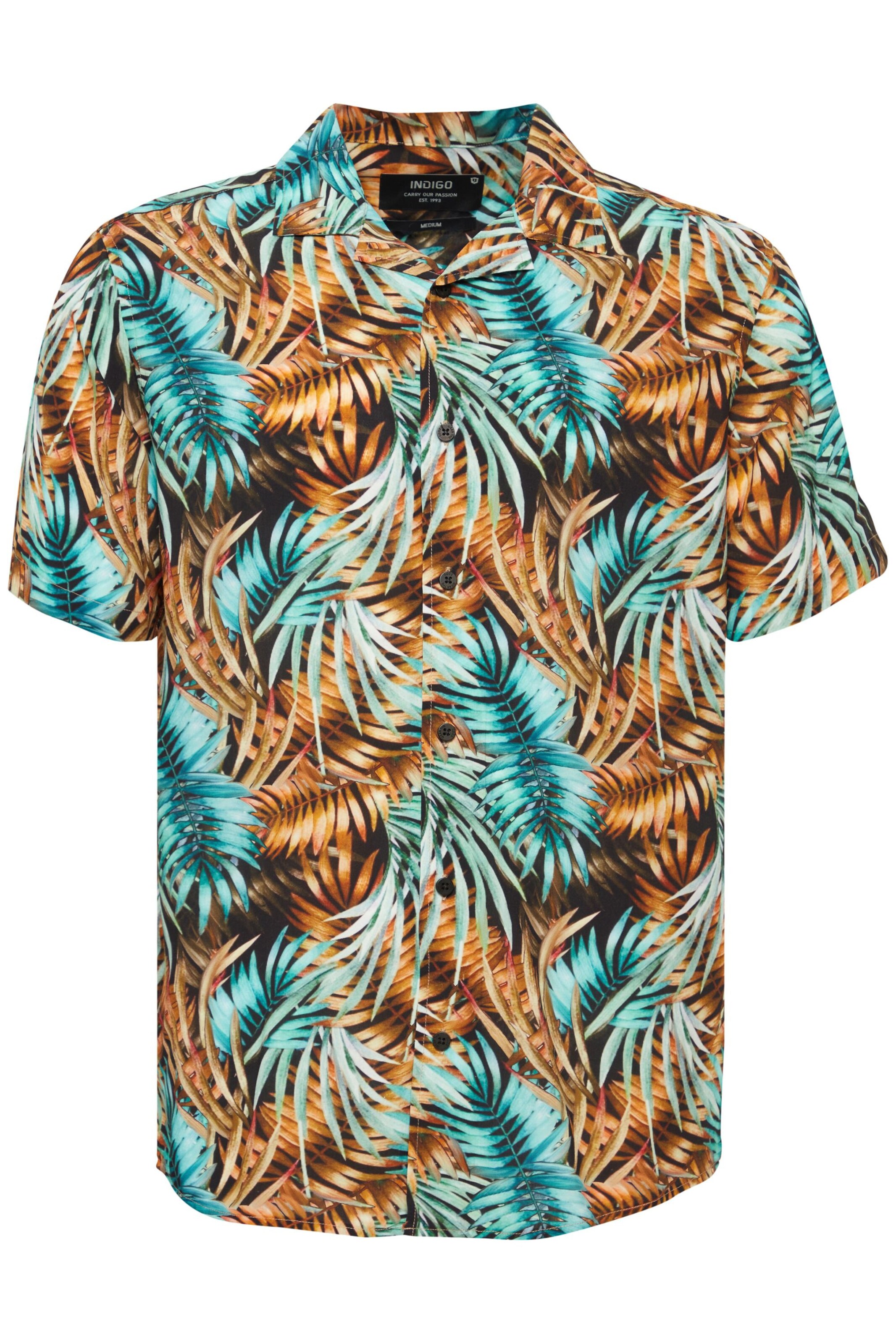 INDICODE JEANS Regular fit Button Up Shirt 'Mariol' in Black: front