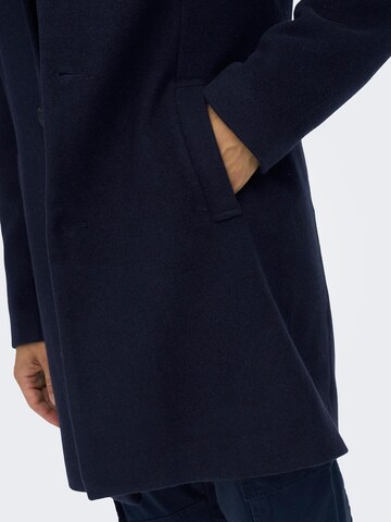 Only & Sons Between-seasons coat 'Jaylon' in Blue