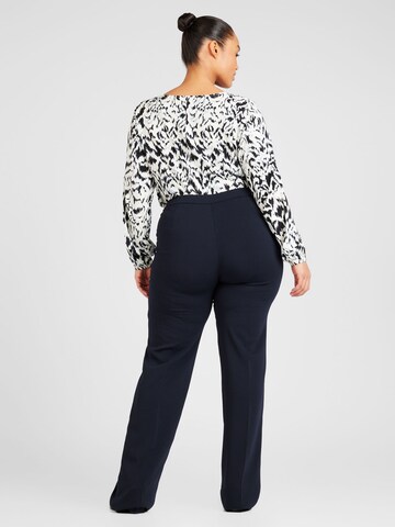 Persona by Marina Rinaldi Regular Trousers with creases 'RACHELE' in Blue