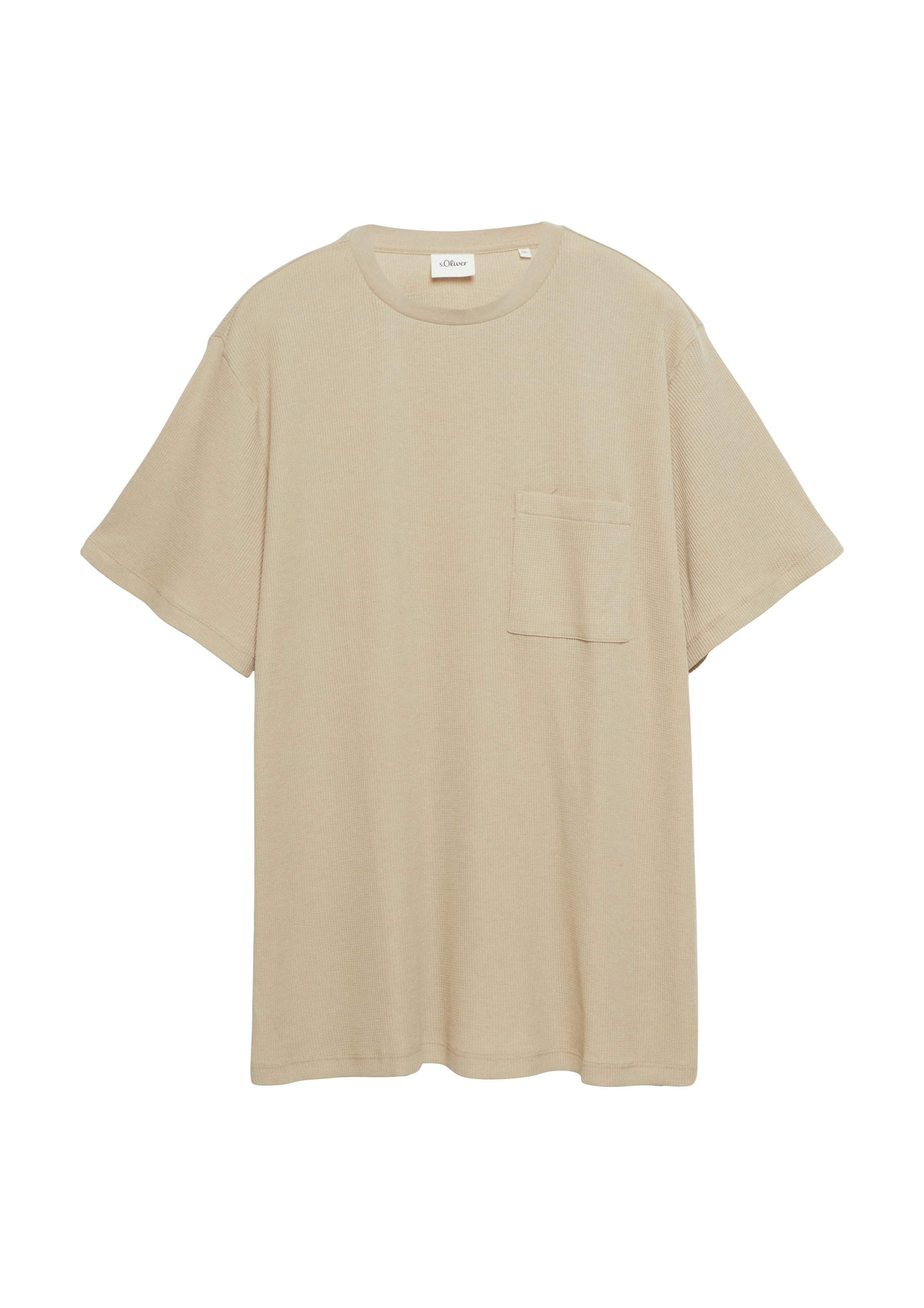 s.Oliver Men Big Sizes T-Shirt in Beige: Vorderseite