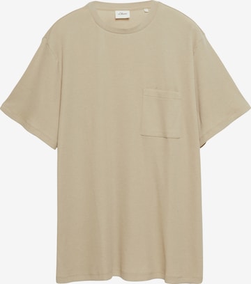 s.Oliver Men Big Sizes T-Shirt in Beige: Vorderseite