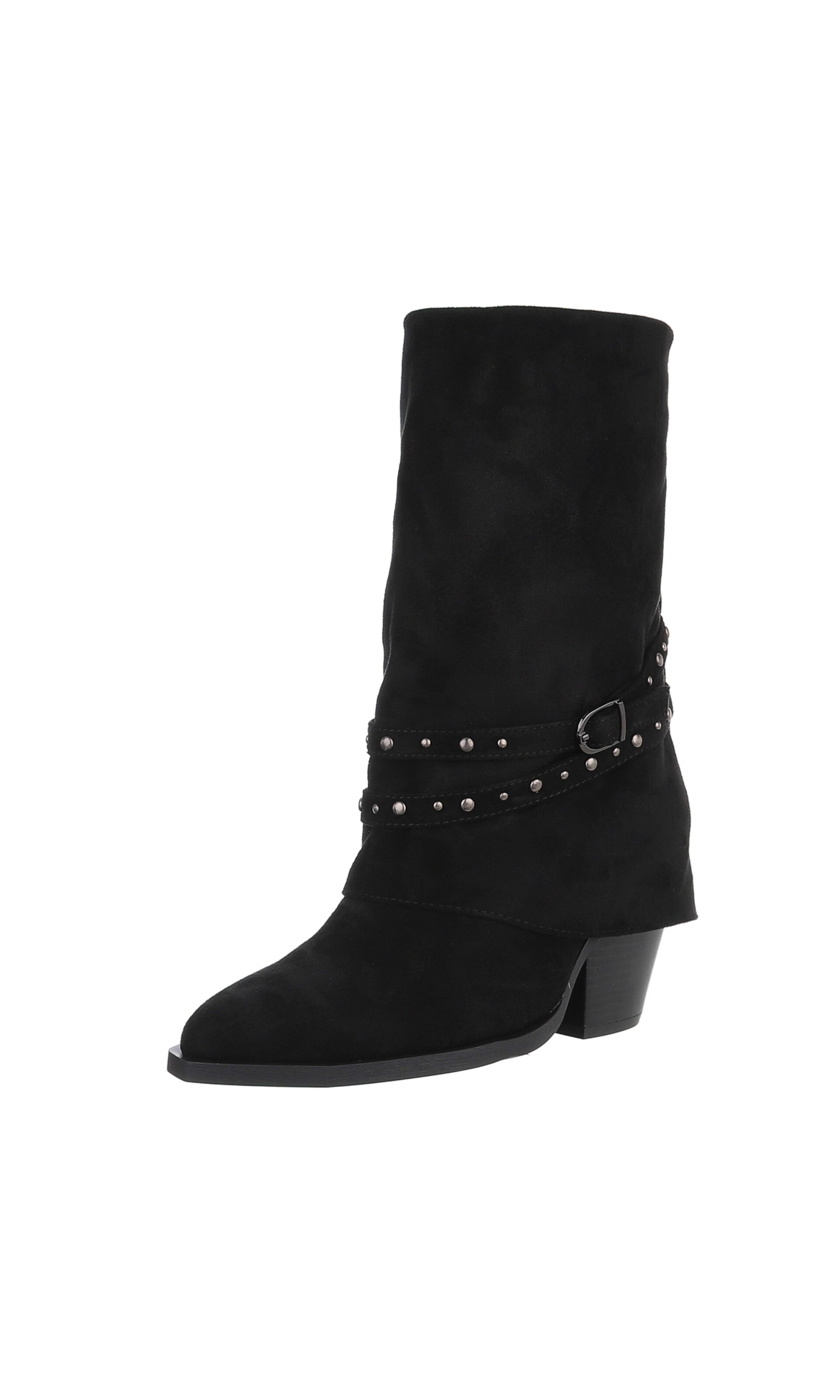 Ital-Design Cowboystiefel in Schwarz: Vorderseite