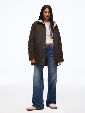 Bershka Between-season jacket in Green: front