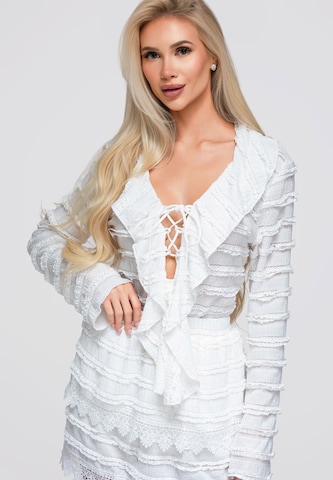 Ombre Shirt in White: front