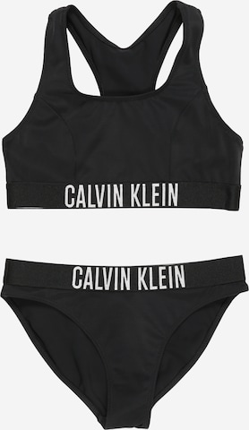 Calvin Klein Swimwear Bralette Bikini in Black: front