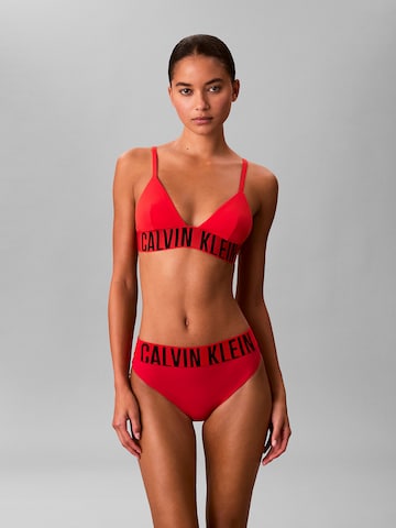 Calvin Klein Swimwear Triangle Bikini Top 'Intense Power' in Red: front