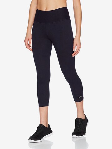 Winshape Skinny Sportbroek 'WTL31' in Blauw: voorkant