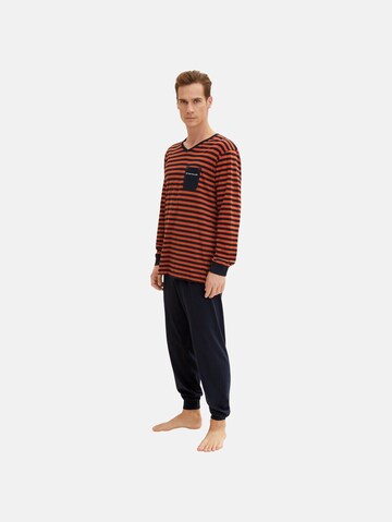 Pyjama long TOM TAILOR en bleu : devant