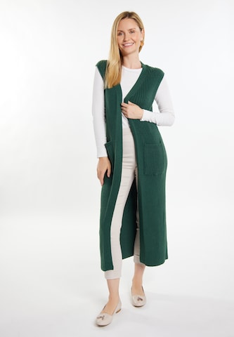 usha WHITE LABEL Knitted vest 'Teylon' in Green