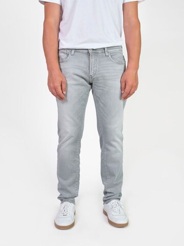 Coupe slim Jean Le Temps Des Cerises en gris : devant