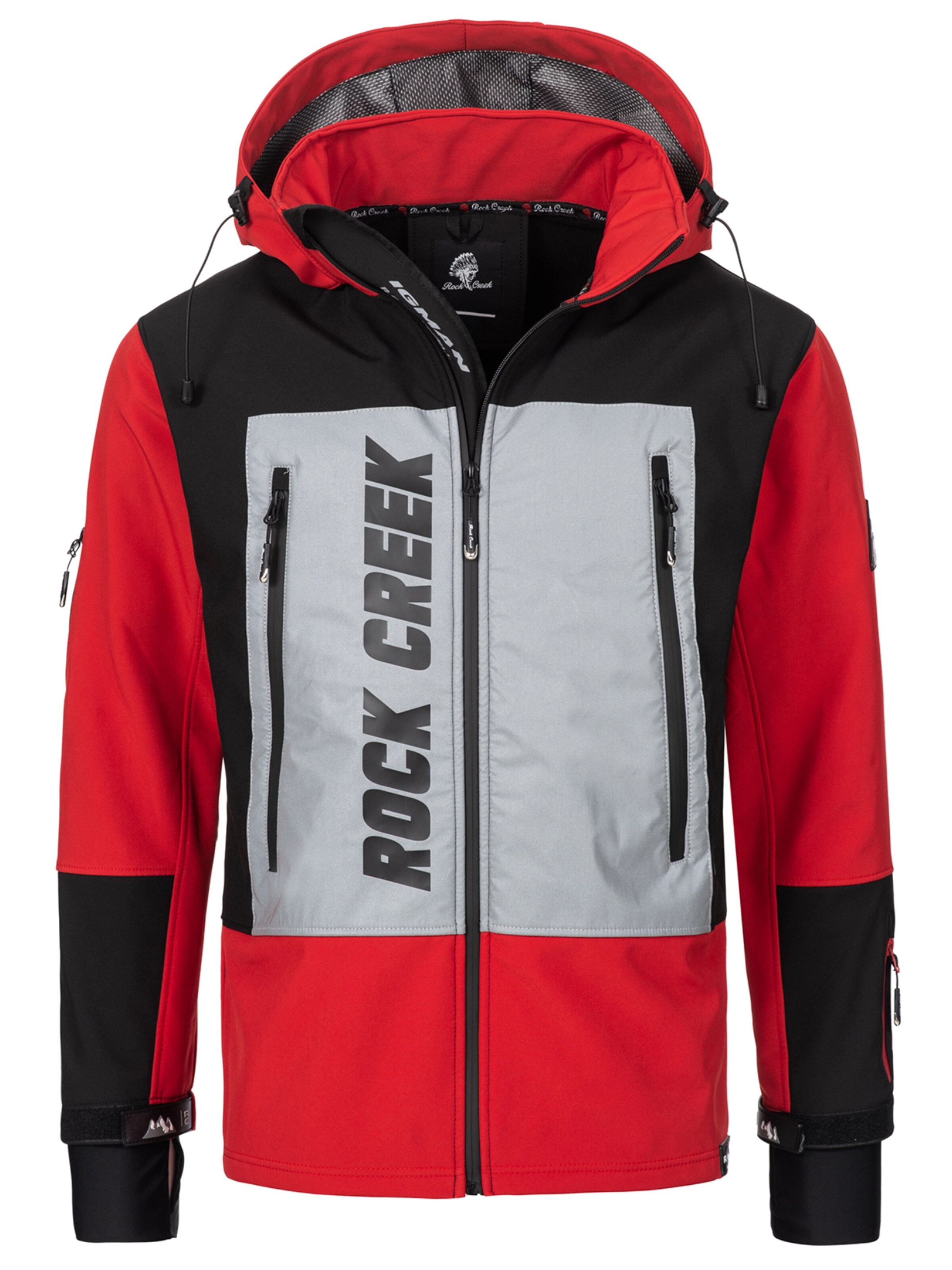 Rock Creek Outdoorjacke in Rot: Vorderseite