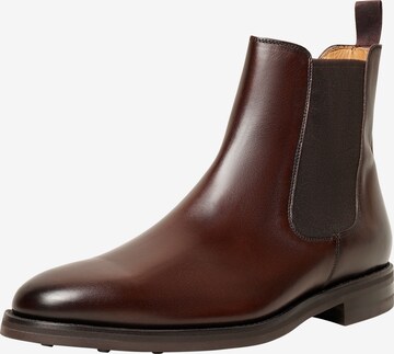 Henry Stevens Chelsea boots 'Marshall CB' in Bruin: voorkant