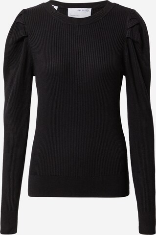SELECTED FEMME Sweater 'ISLA' in Black: front