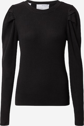 Pull-over 'ISLA' SELECTED FEMME en noir : devant