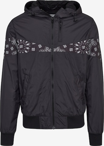 Urban Classics Between-Season Jacket in Black: front