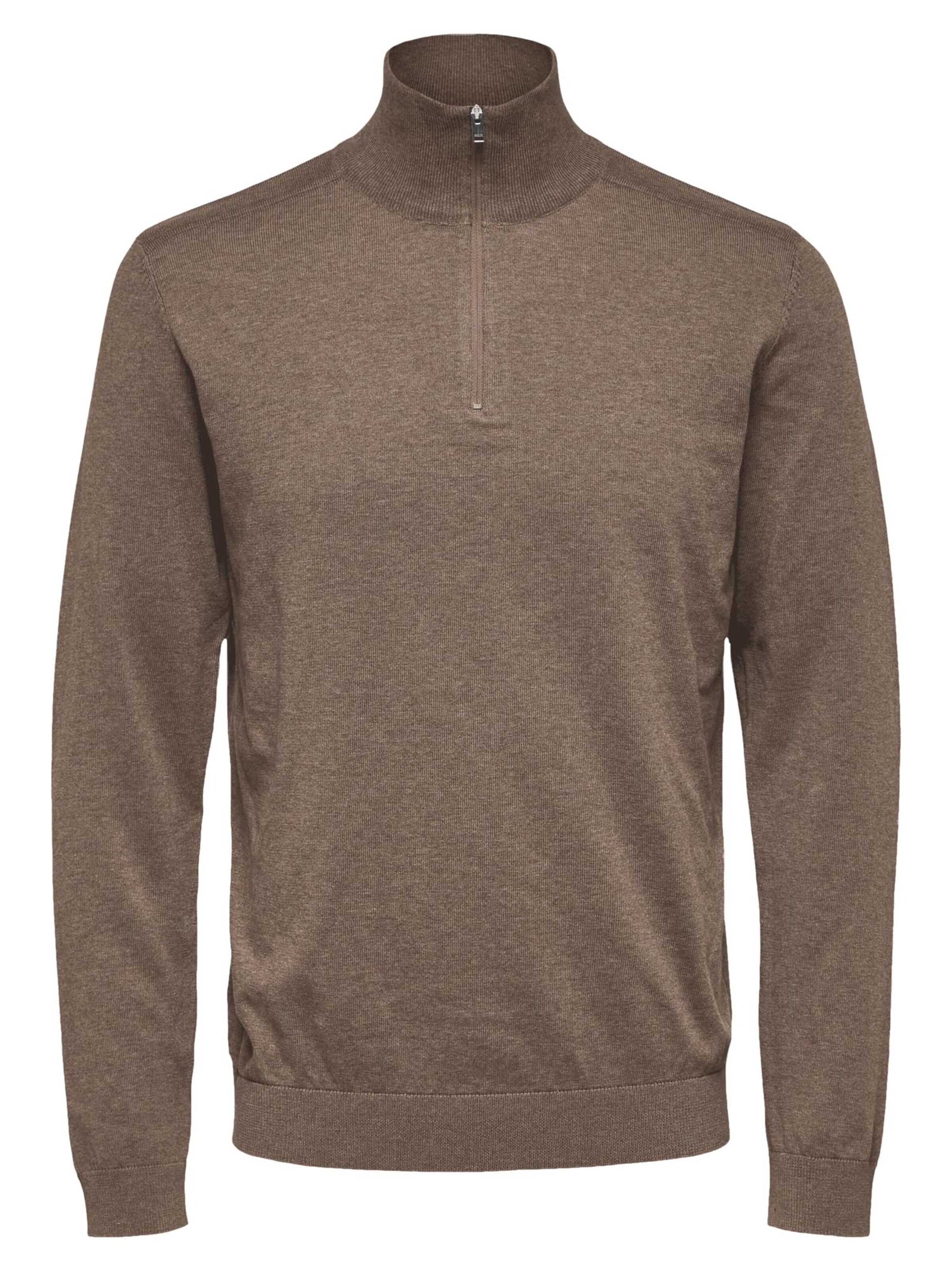 SELECTED Sweater 'Berg' in Brown: front