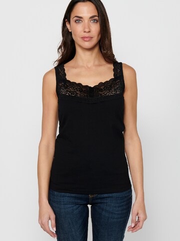 KOROSHI Top in Black: front