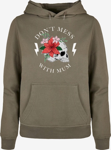 ABSOLUTE CULT Sweatshirt 'Mother's Day - Don't Mess With Mum' in Groen: voorkant