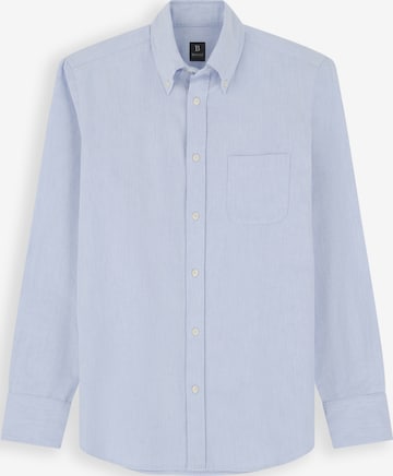 Boggi Milano Regular Fit Hemd in Blau: Vorderseite