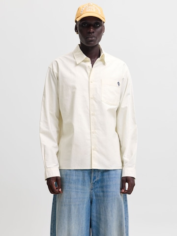 JACK & JONES - Ajuste confortable Camisa de negocios 'JORFrederiksberg' en blanco: frente