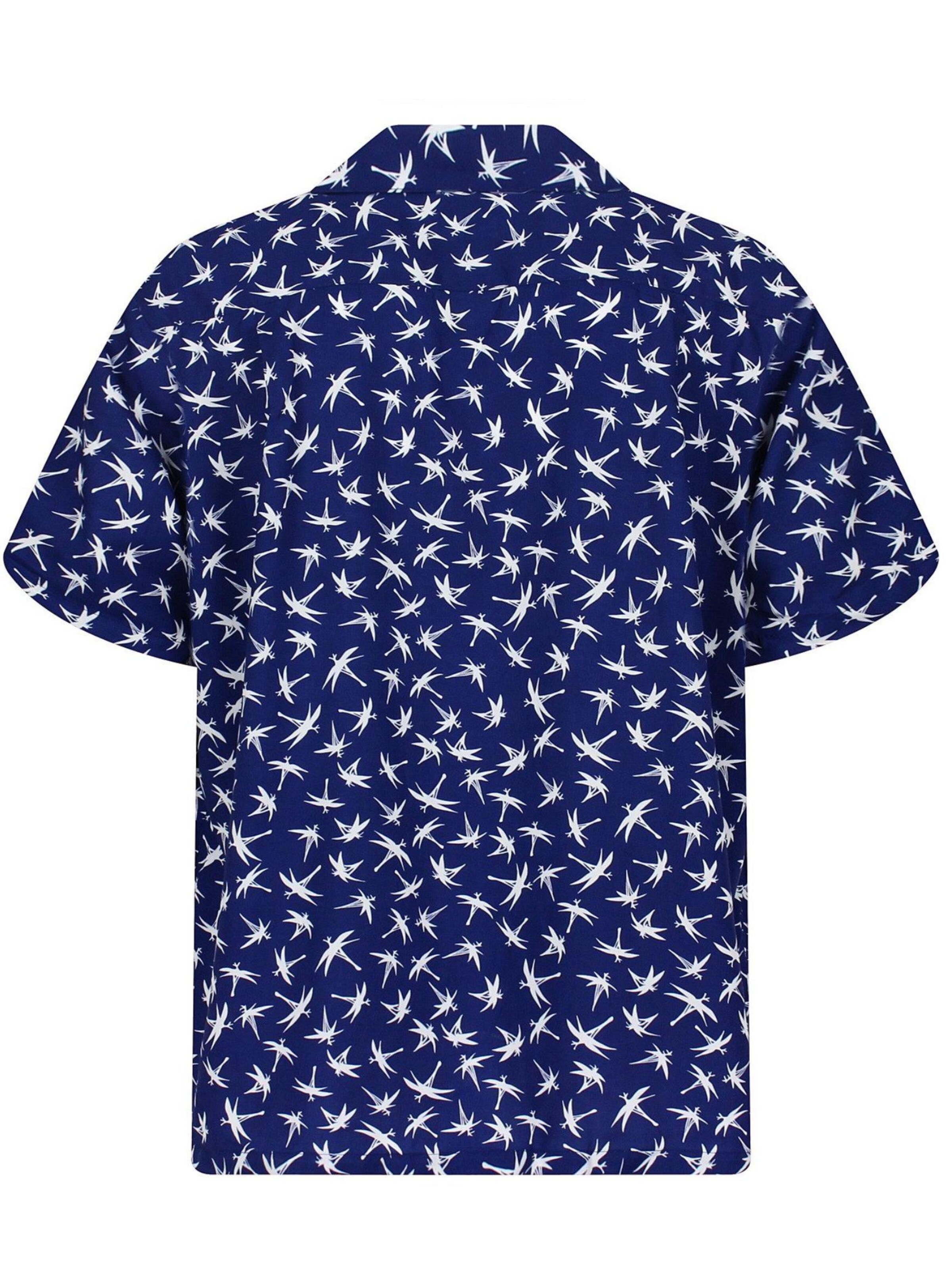 Paradise Found Regular fit Button Up Shirt 'Tom Selleck Dragonfly' in Blue