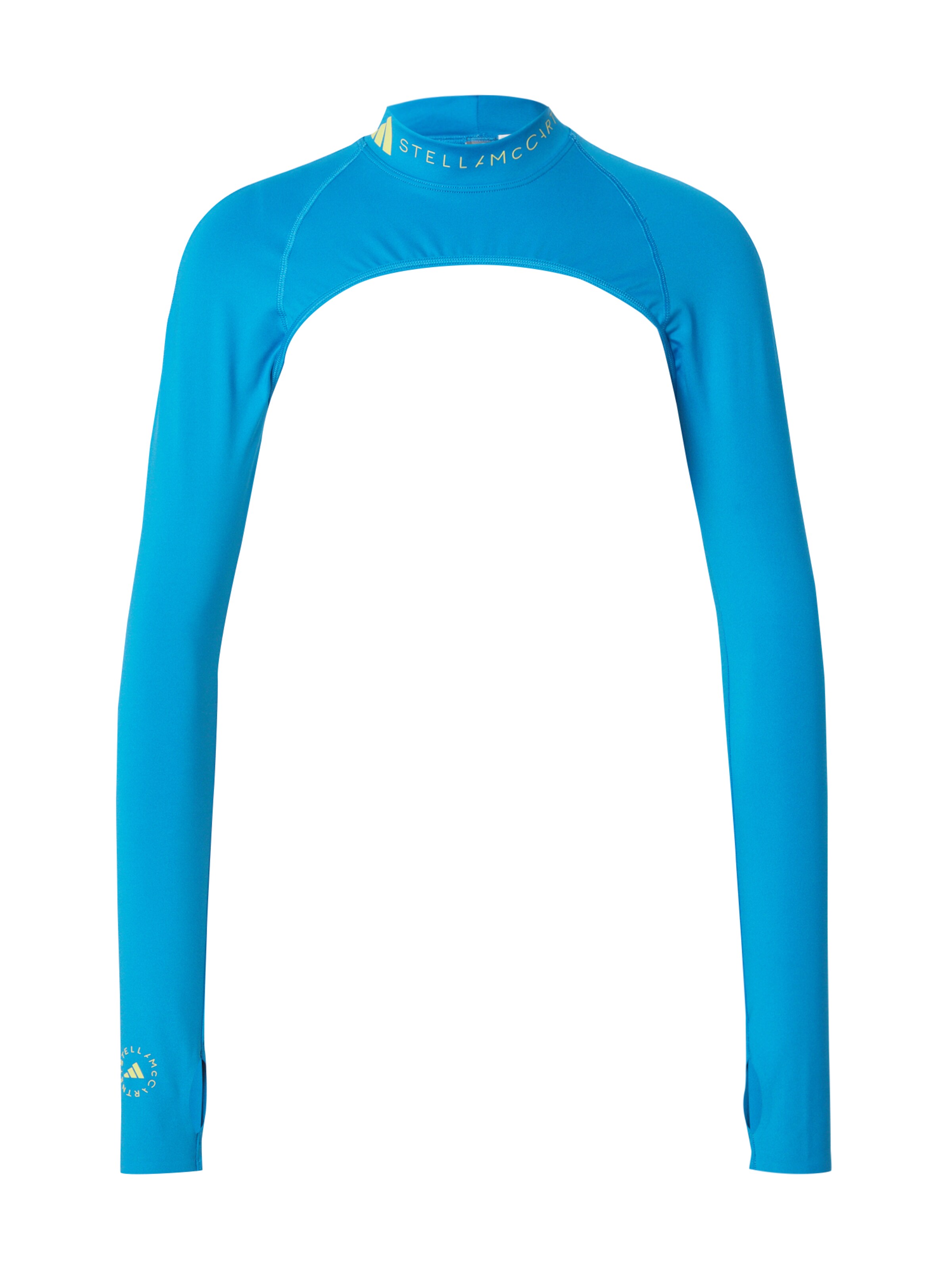 ADIDAS BY STELLA MCCARTNEYTehnička sportska majica 'Mock Neck' - plava boja: prednji dio