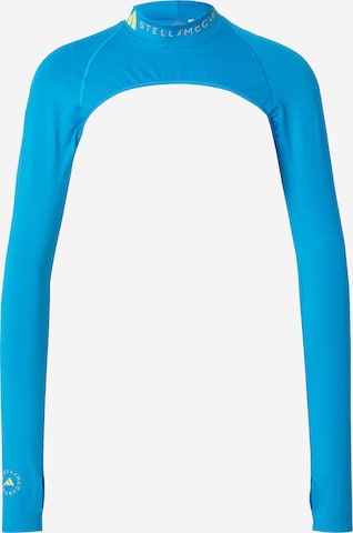 ADIDAS BY STELLA MCCARTNEY - Camiseta funcional 'Mock Neck' en azul: frente