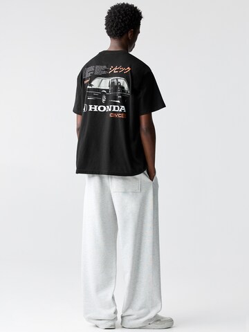 T-Shirt 'HONDA CIVIC' Pull&Bear en noir