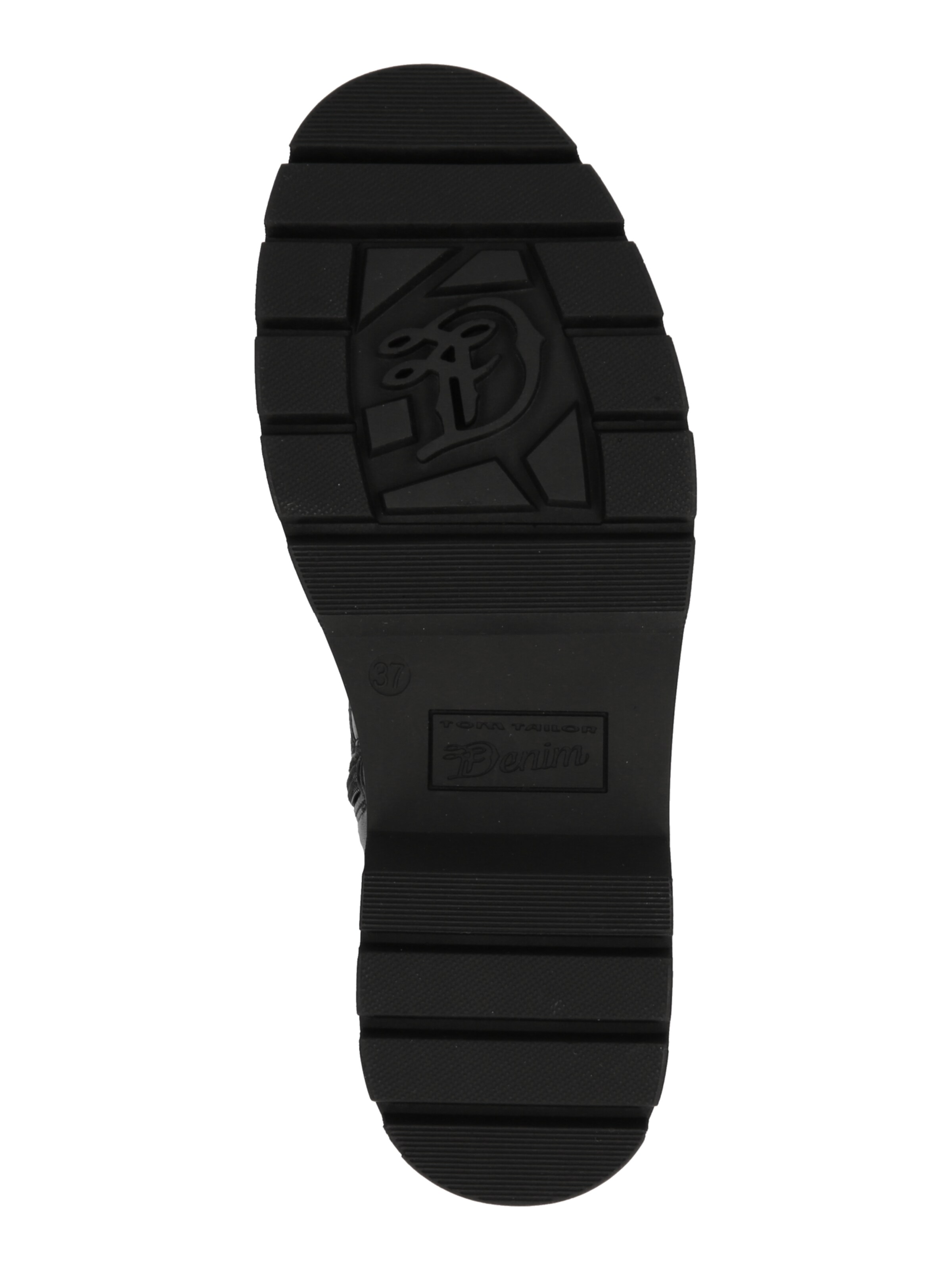 TOM TAILOR Enkellaarsjes in Zwart