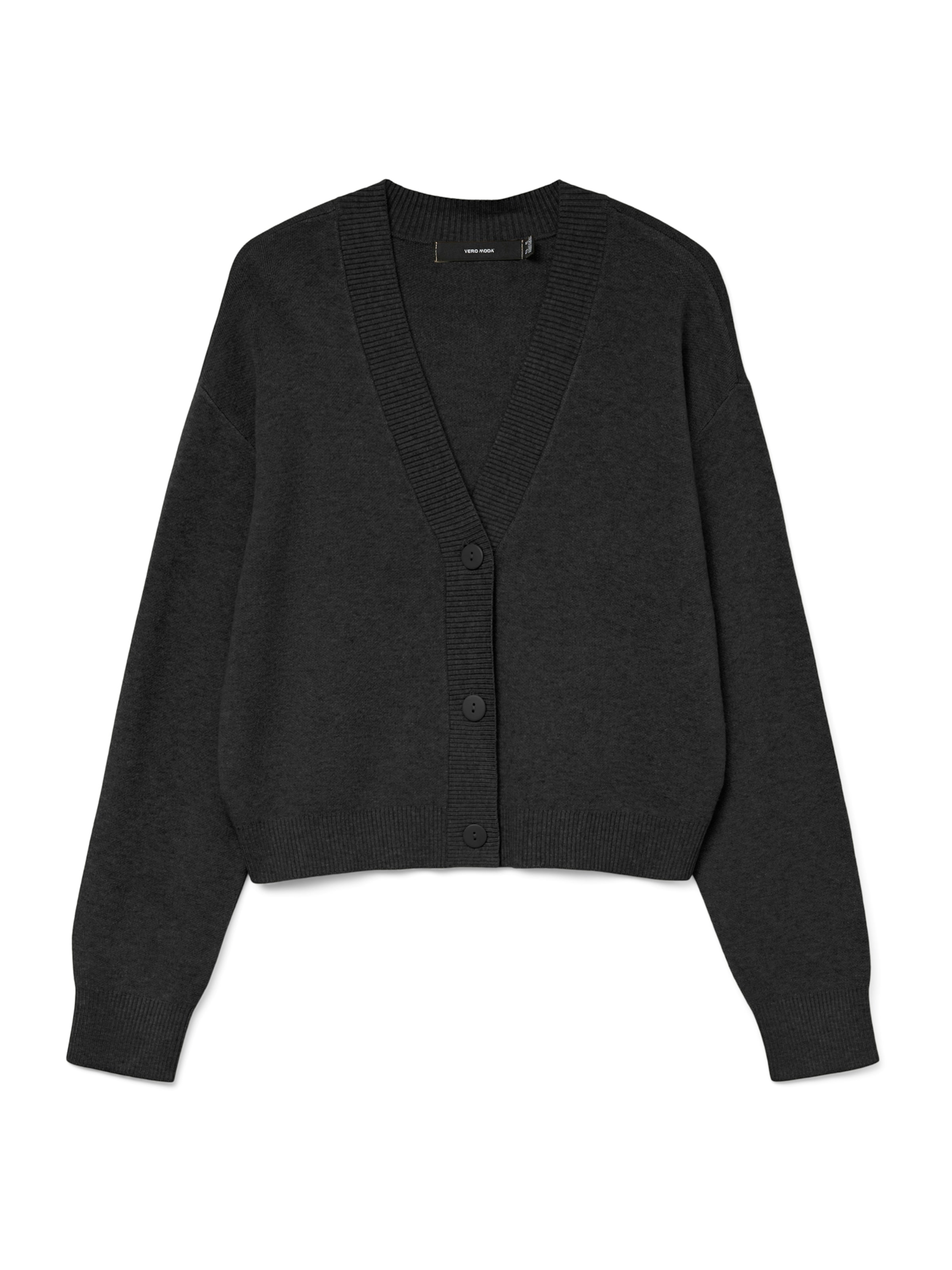 Cardigan 'VMGOLD ART' VERO MODA en noir : devant