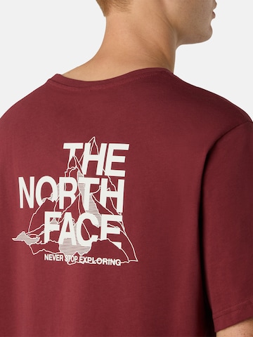 THE NORTH FACE Shirt 'M MOUNTAIN SKETCH SS TEE  RELAXED' in Red