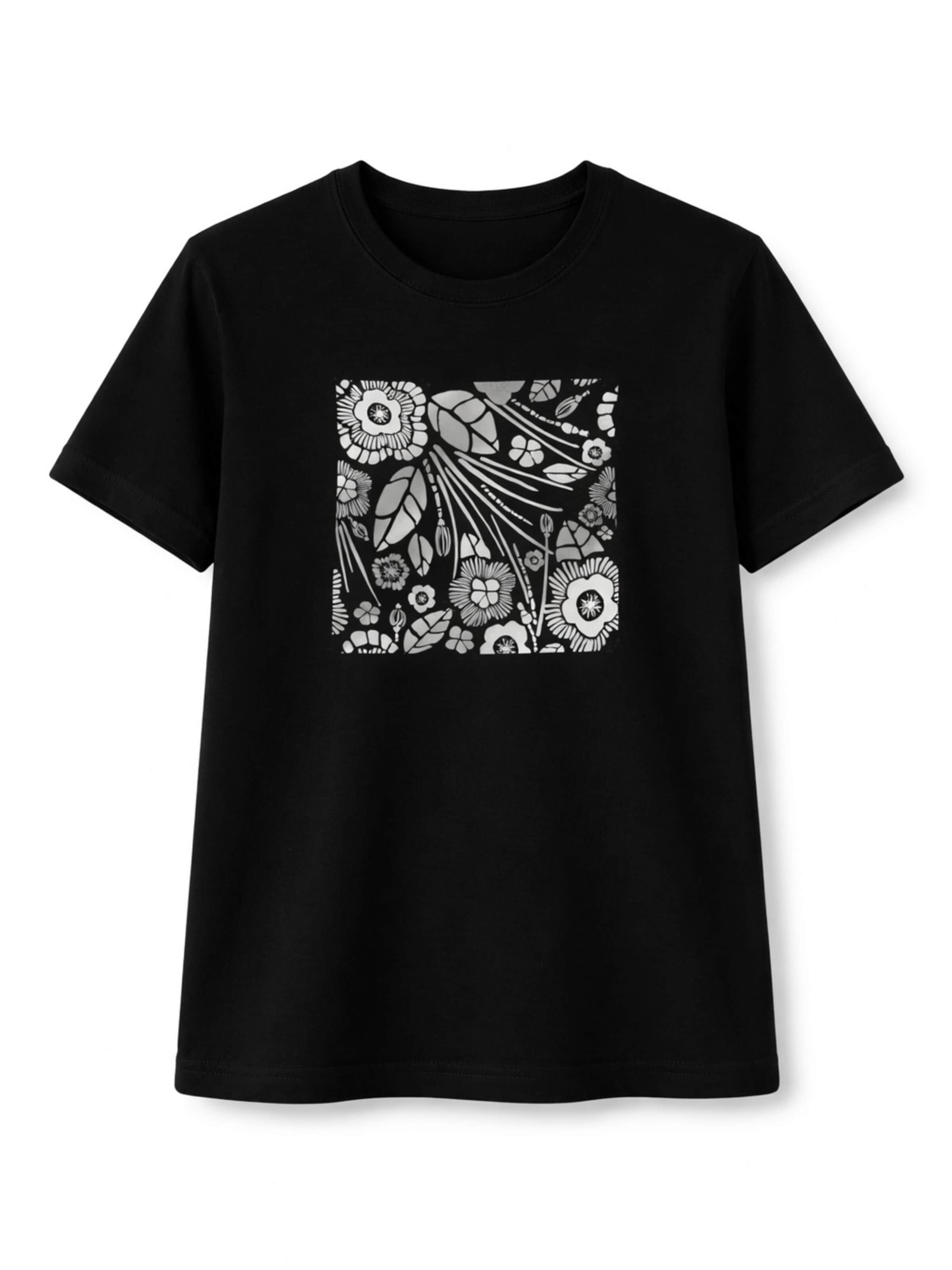 LEAFLETIC Shirt 'Leafletic Women’s Short Sleeve T-Shirt' in Black: front