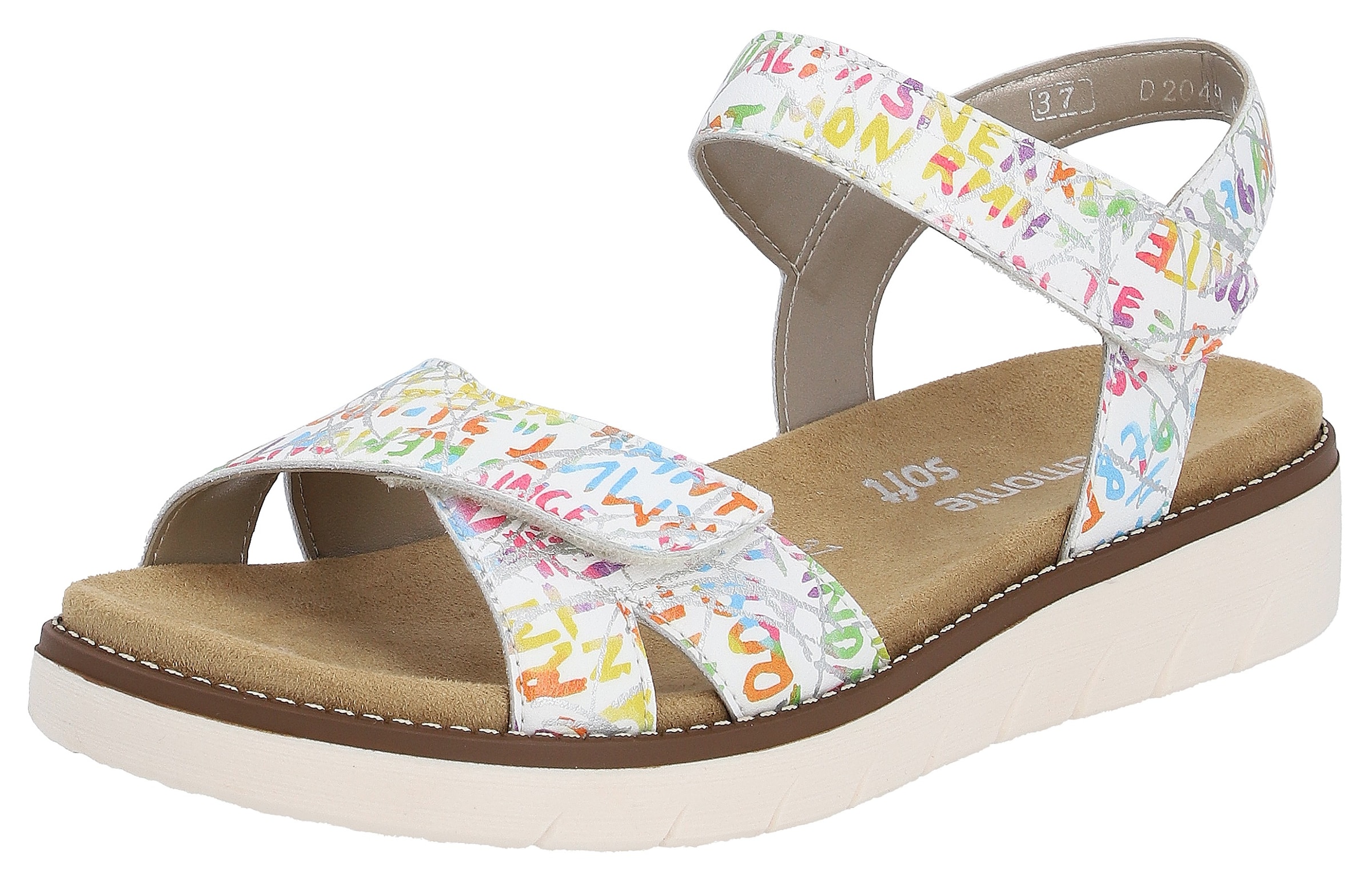 Sandales à lanières REMONTE en blanc : devant